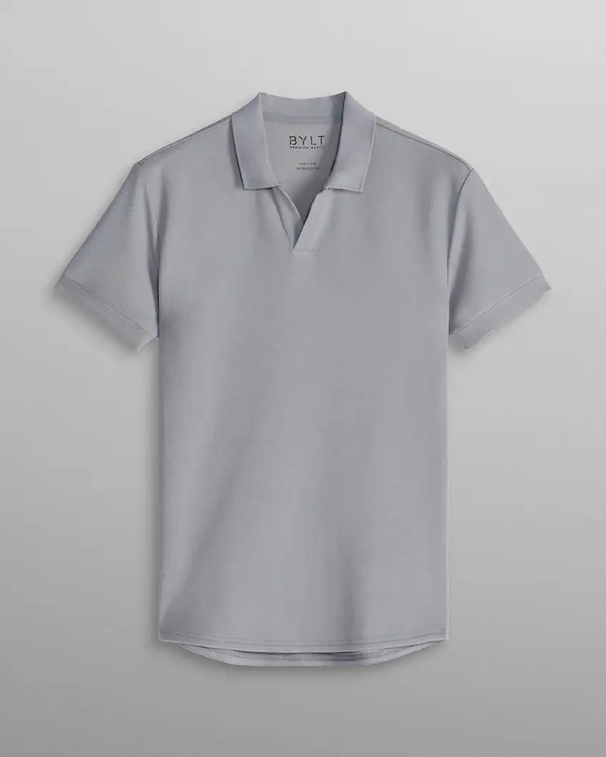 Micro Rib Open V Polo