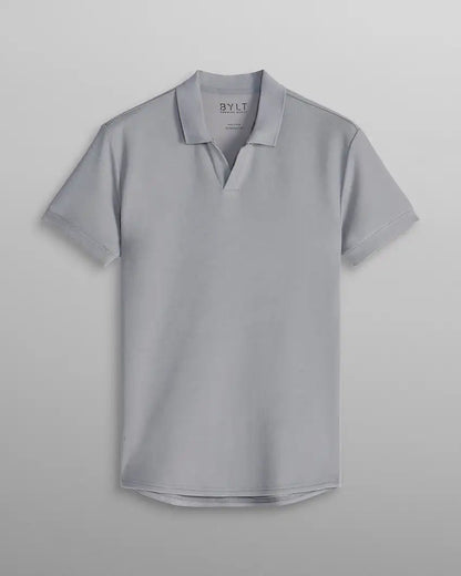 Micro Rib Open V Polo