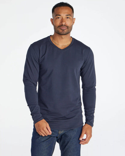 V-Neck Long Sleeve Drop-Cut: LUX