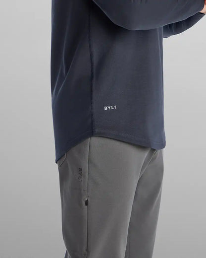 Henley Drop-Cut Long Sleeve: LUX