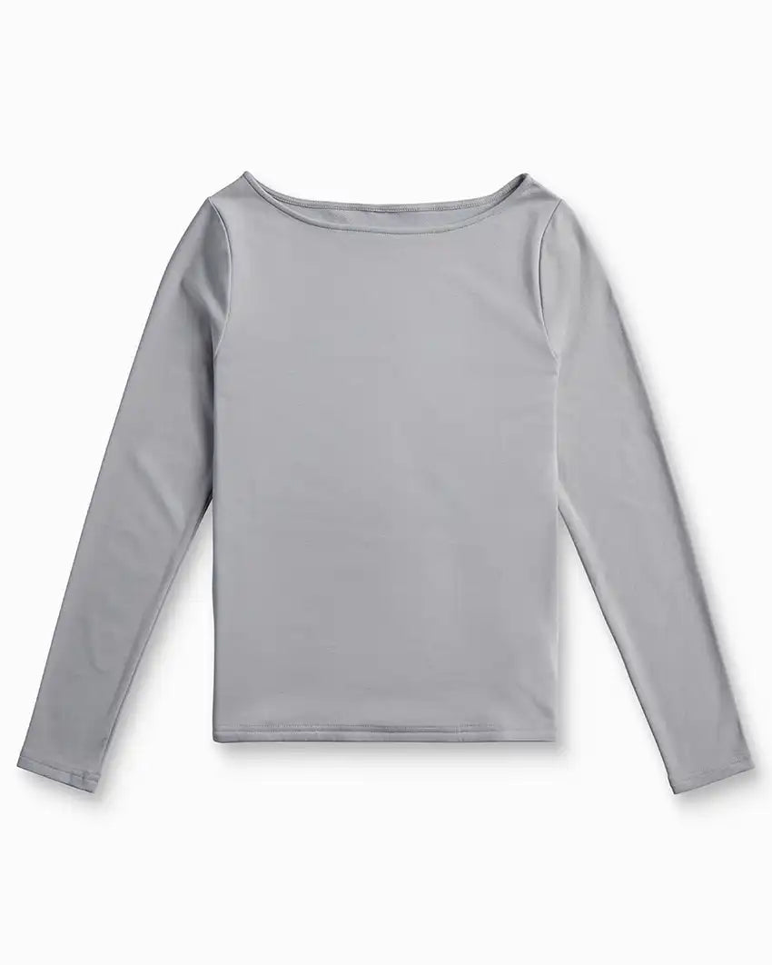 Drift Fitted Boat Neck Long Sleeve