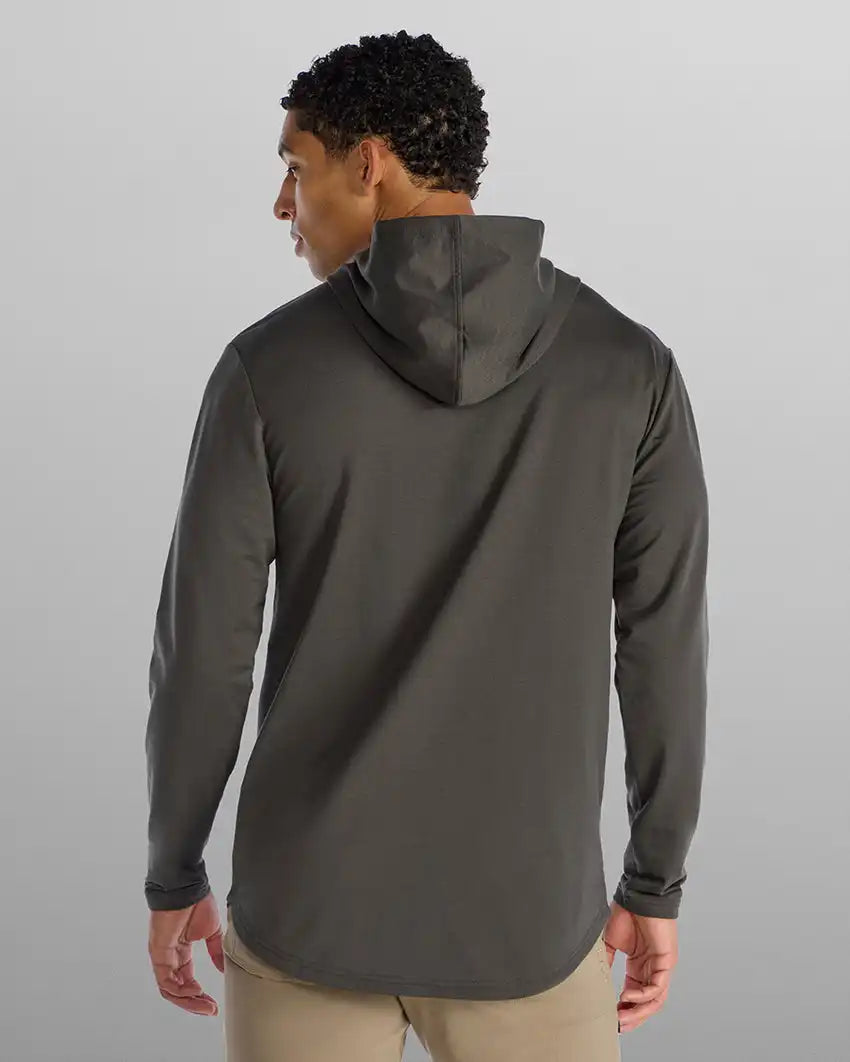 Hooded Drop-Cut Long Sleeve