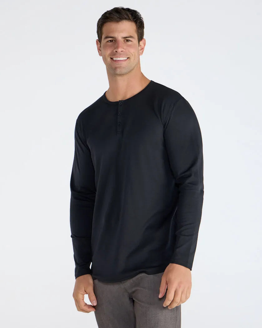 Cotton Long Sleeve Henley