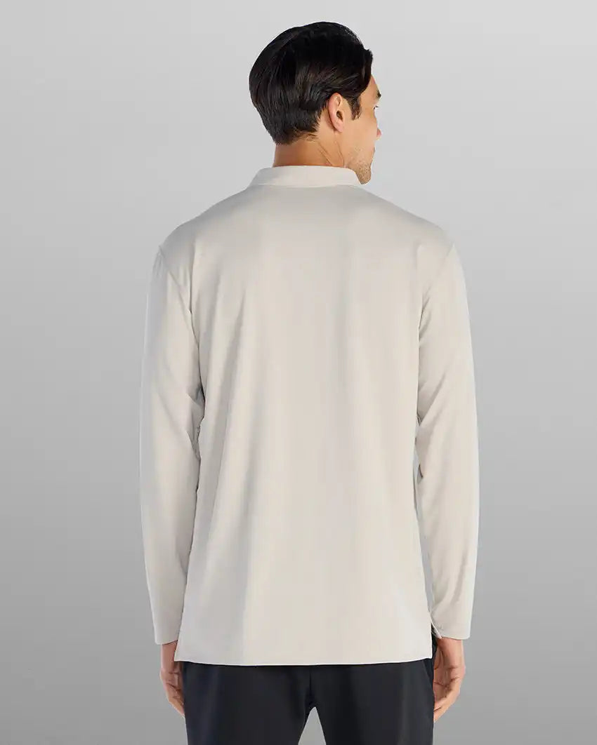 Pulse Long Sleeve Split-Hem Polo