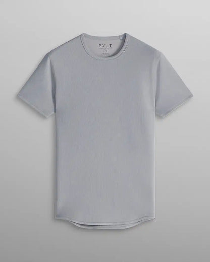 Micro Rib Short Sleeve Drop-Cut