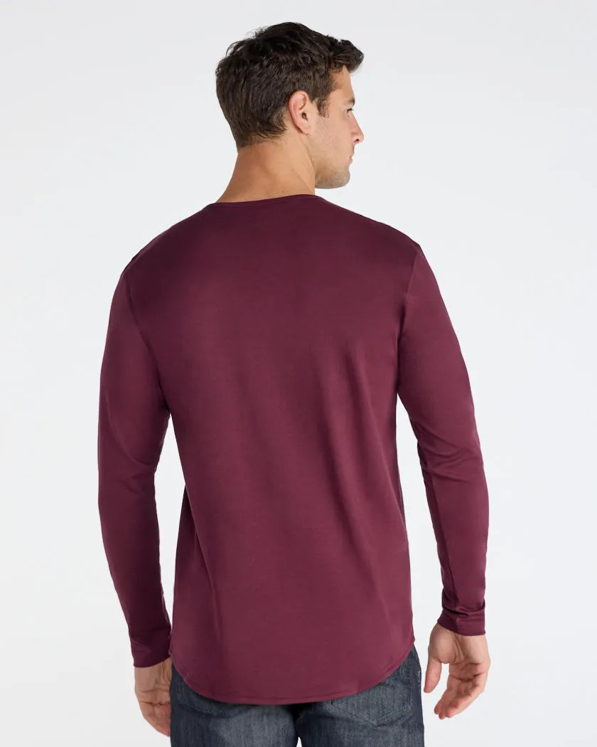 Cotton Long Sleeve Drop-Cut