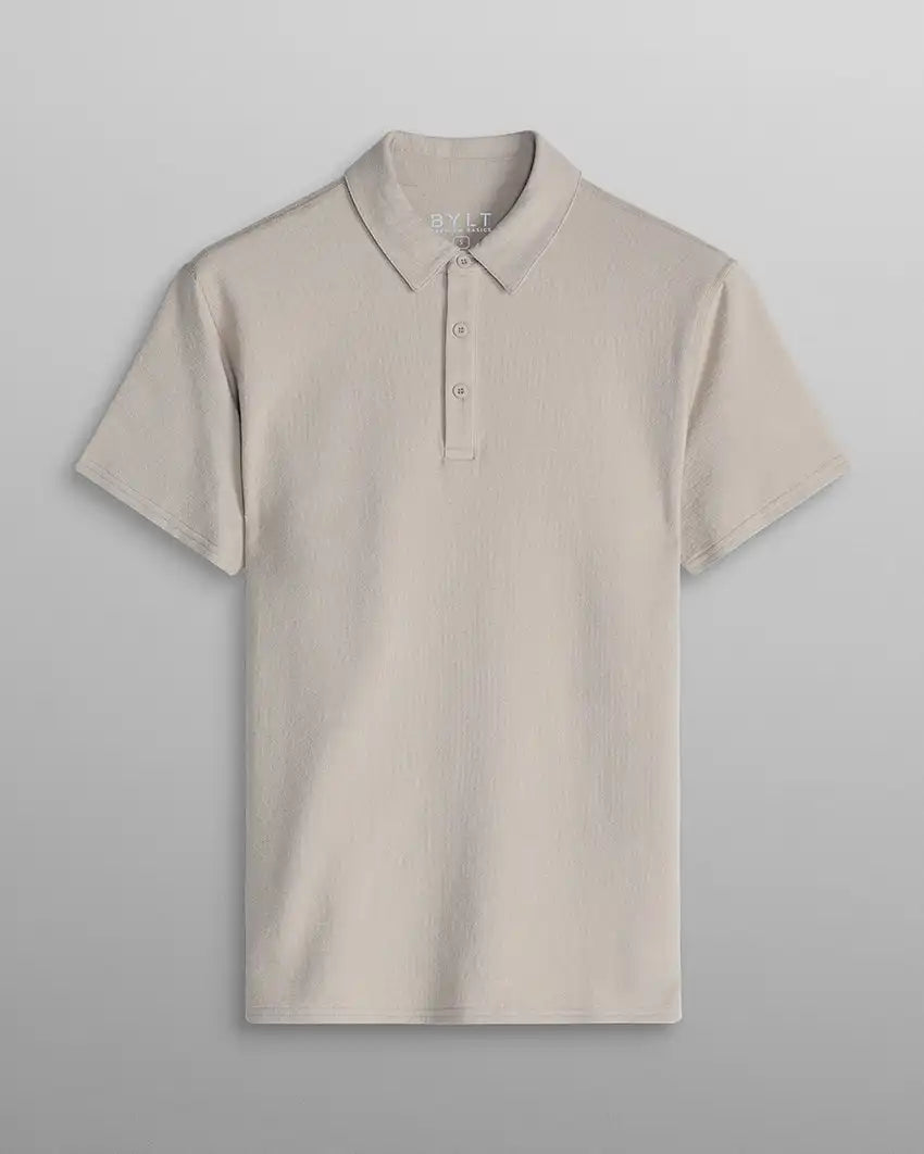 Slub Split Hem Polo