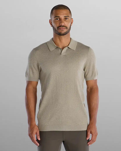 Textured Knit Polo