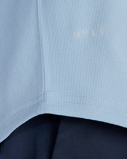 Adaptive Micro Waffle Short Sleeve Drop-Cut