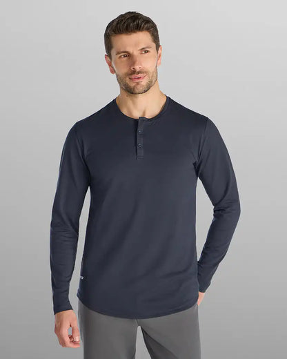 Henley Drop-Cut Long Sleeve: LUX