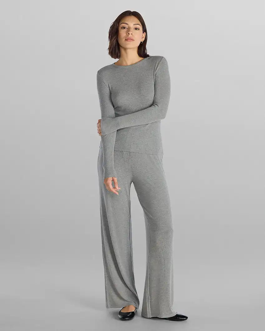 Modal Micro Rib Fitted Long Sleeve
