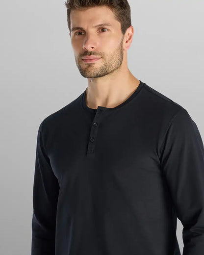 Henley Drop-Cut Long Sleeve: BYLT Signature