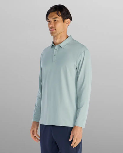 Pulse Long Sleeve Split-Hem Polo