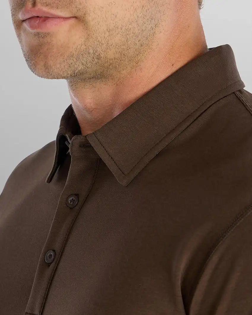 Drop-Cut Long Sleeve: LUX Polo