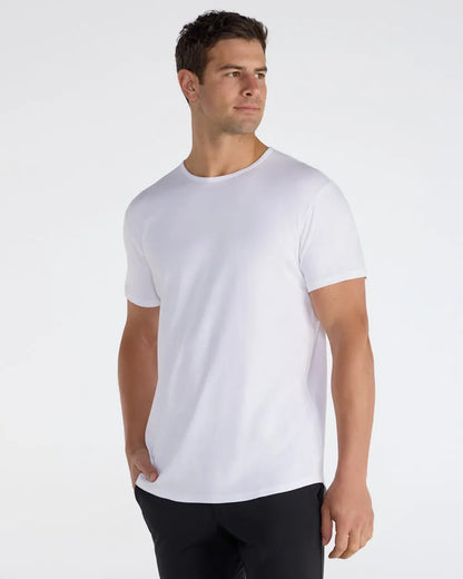 Cotton Short Sleeve Drop-Cut