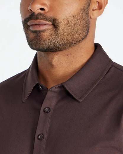 Drop-Cut Long Sleeve: LUX Polo