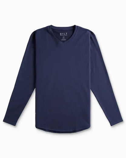 V-Neck Long Sleeve Drop-Cut: LUX