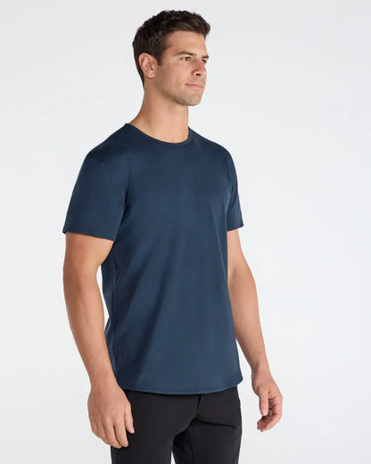 Cotton Short Sleeve Drop-Cut