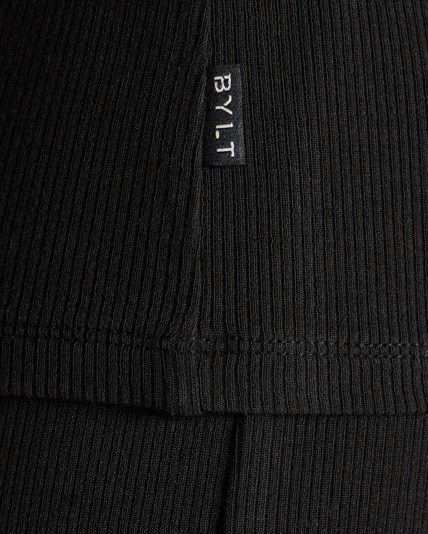 Modal Micro Rib Fitted Long Sleeve