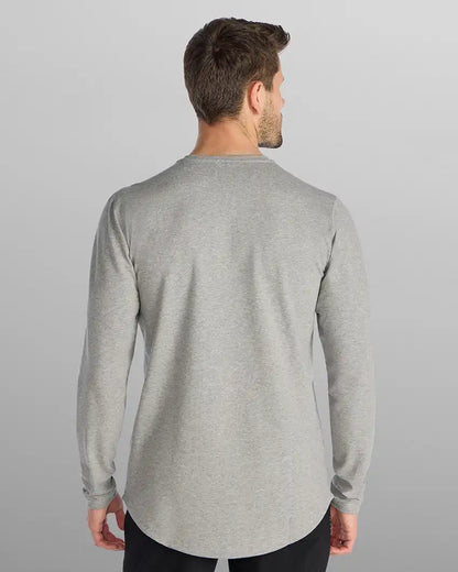 Henley Drop-Cut Long Sleeve: LUX