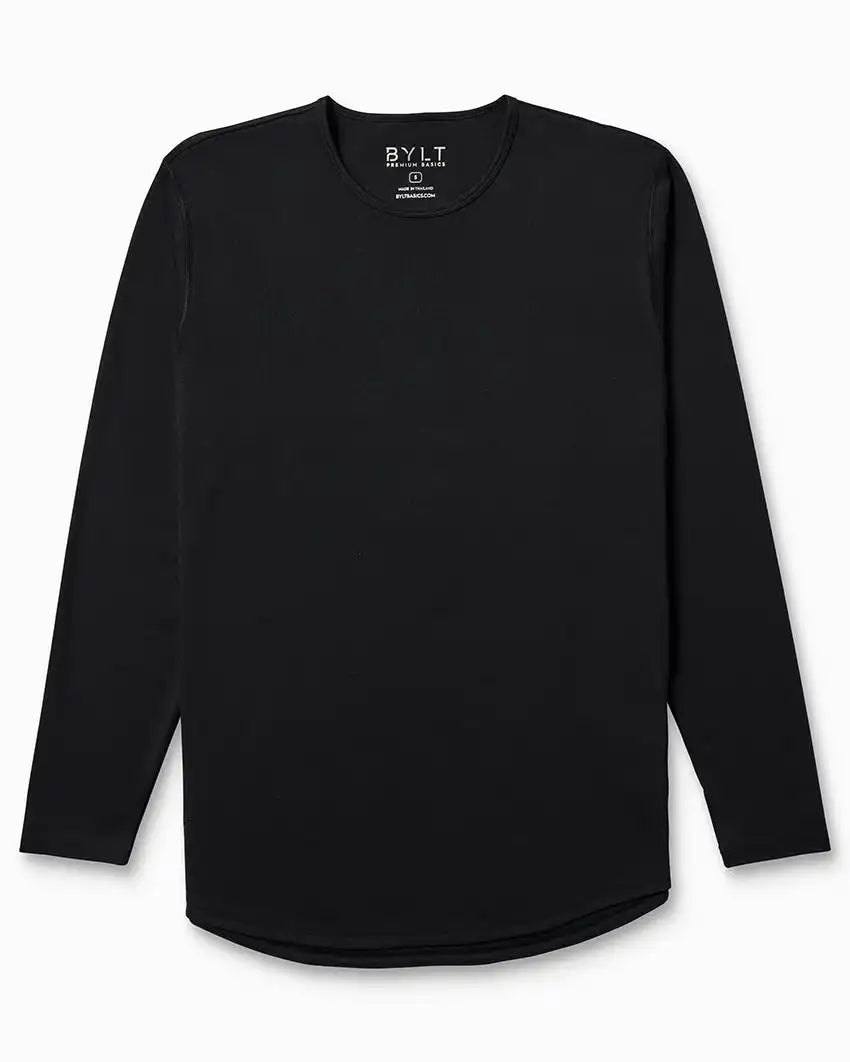 Cotton Long Sleeve Drop-Cut