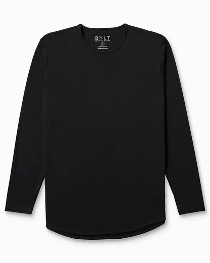 Cotton Long Sleeve Drop-Cut
