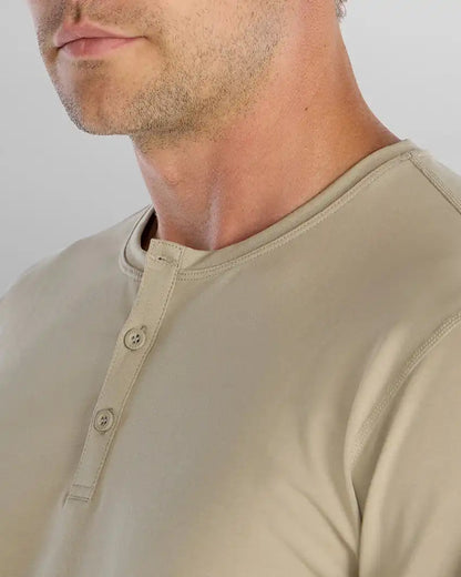 Henley Drop-Cut Long Sleeve: LUX