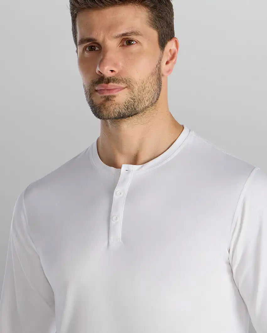 Henley Drop-Cut Long Sleeve: BYLT Signature