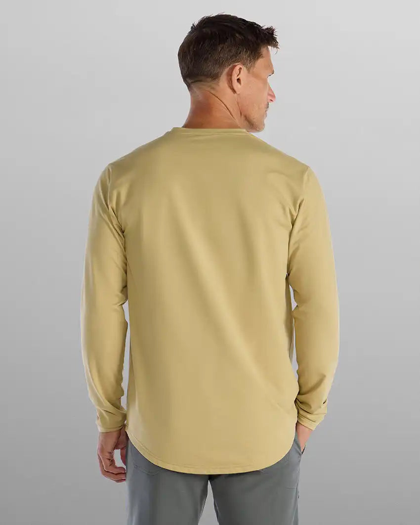Henley Drop-Cut Long Sleeve: BYLT Signature
