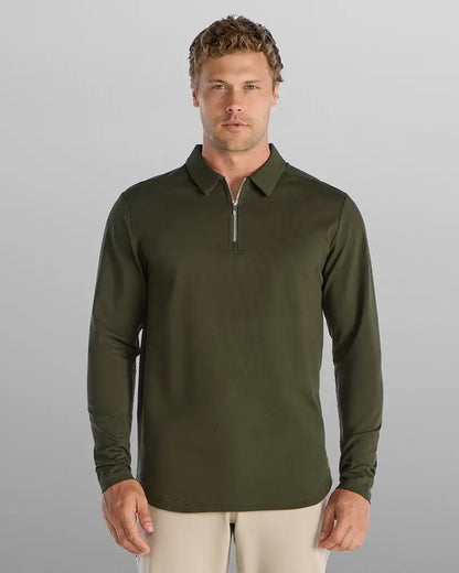 LUX Long Sleeve Zip Polo