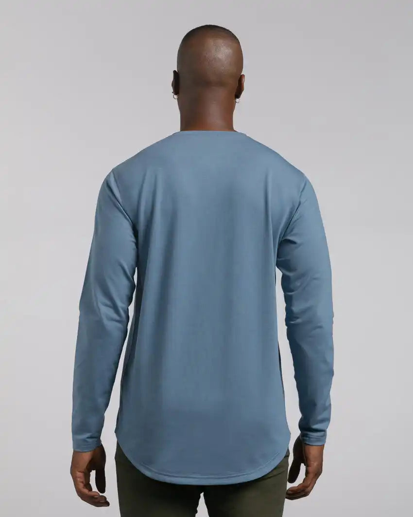 Henley Drop-Cut Long Sleeve: BYLT Signature