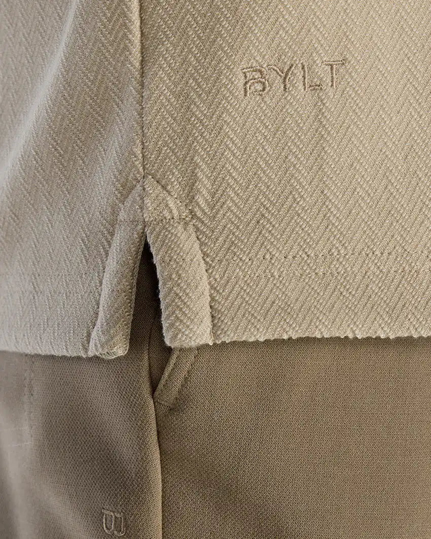 Brushed Herringbone Box Tee