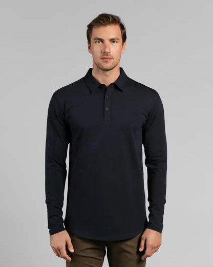 Drop-Cut Long Sleeve: LUX Polo