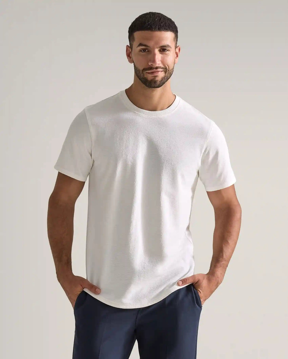 Slub Short Sleeve Drop-Cut
