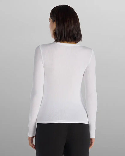 Modal Micro Rib Fitted Long Sleeve