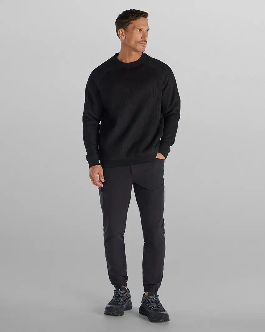 Heavyweight Waffle Crewneck