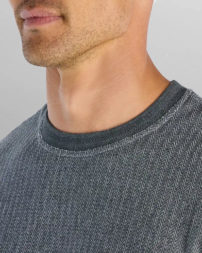 Brushed Herringbone Box Tee
