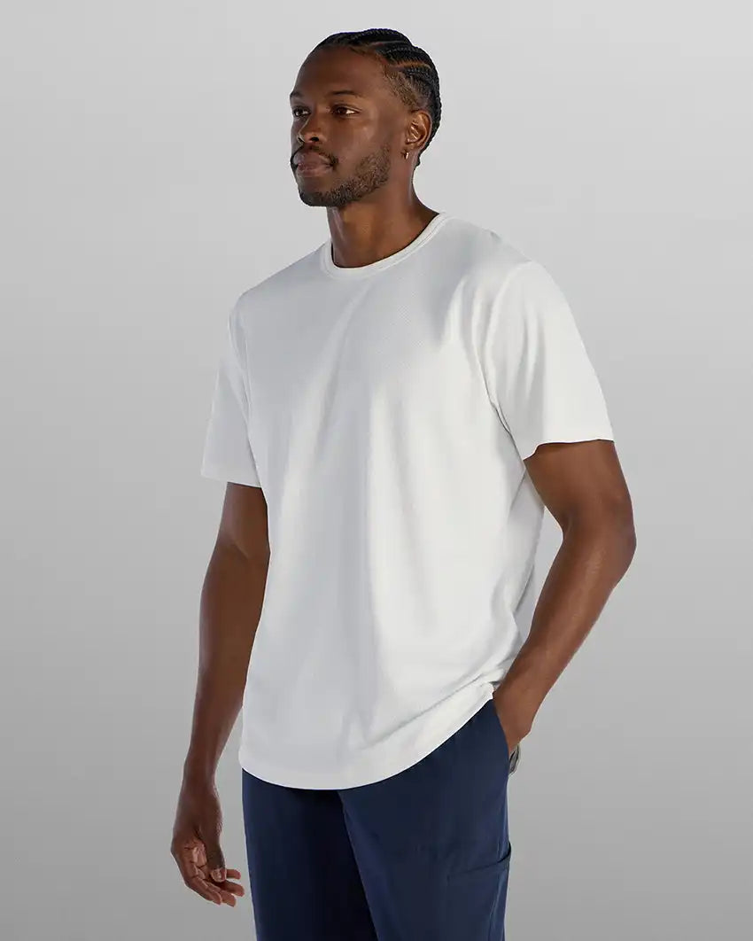 Adaptive Micro Waffle Short Sleeve Drop-Cut