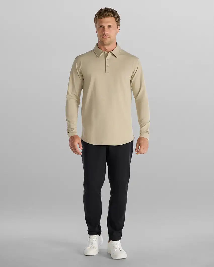 Drop-Cut Long Sleeve: LUX Polo
