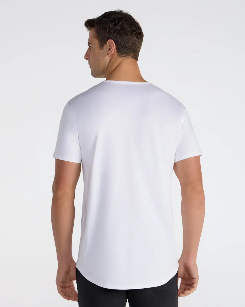 Cotton Short Sleeve Drop-Cut