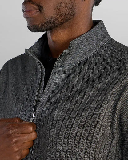 Lightweight Herringbone Full Zip Jacket