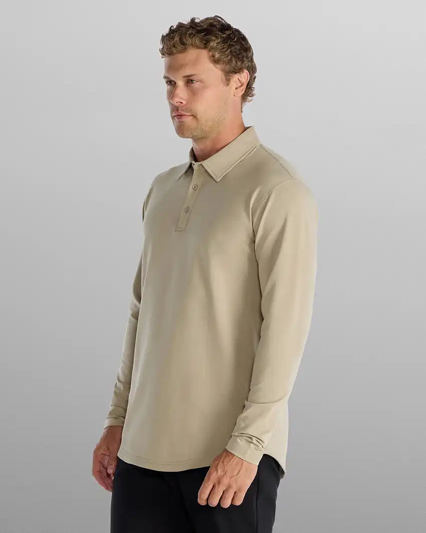Drop-Cut Long Sleeve: LUX Polo