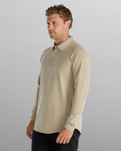 Drop-Cut Long Sleeve: LUX Polo