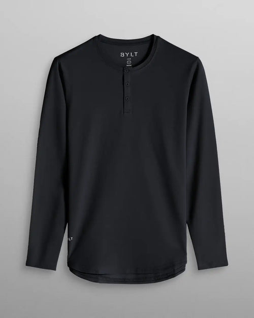Henley Drop-Cut Long Sleeve: LUX