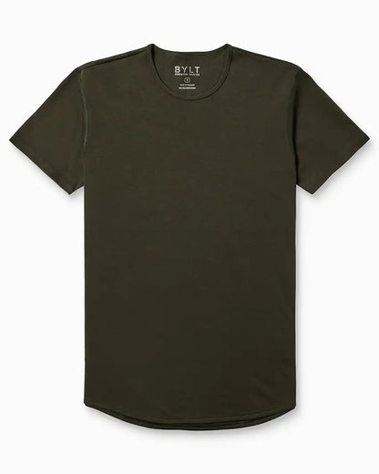 Cotton Short Sleeve Drop-Cut