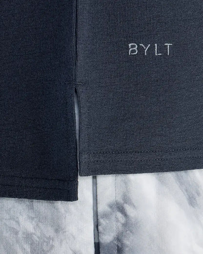 Slub Split Hem Polo
