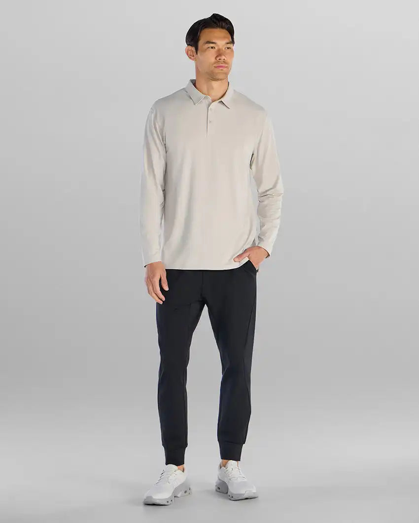 Pulse Long Sleeve Split-Hem Polo