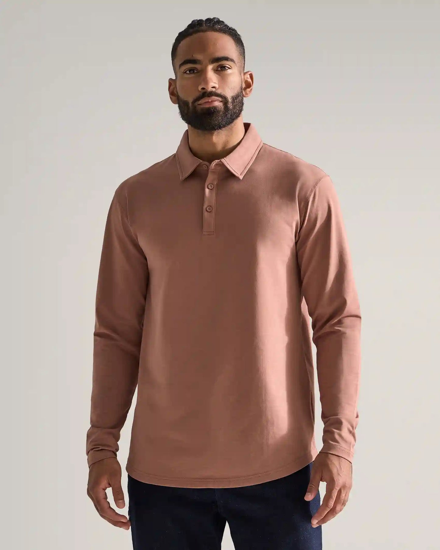 Drop-Cut Long Sleeve: LUX Polo