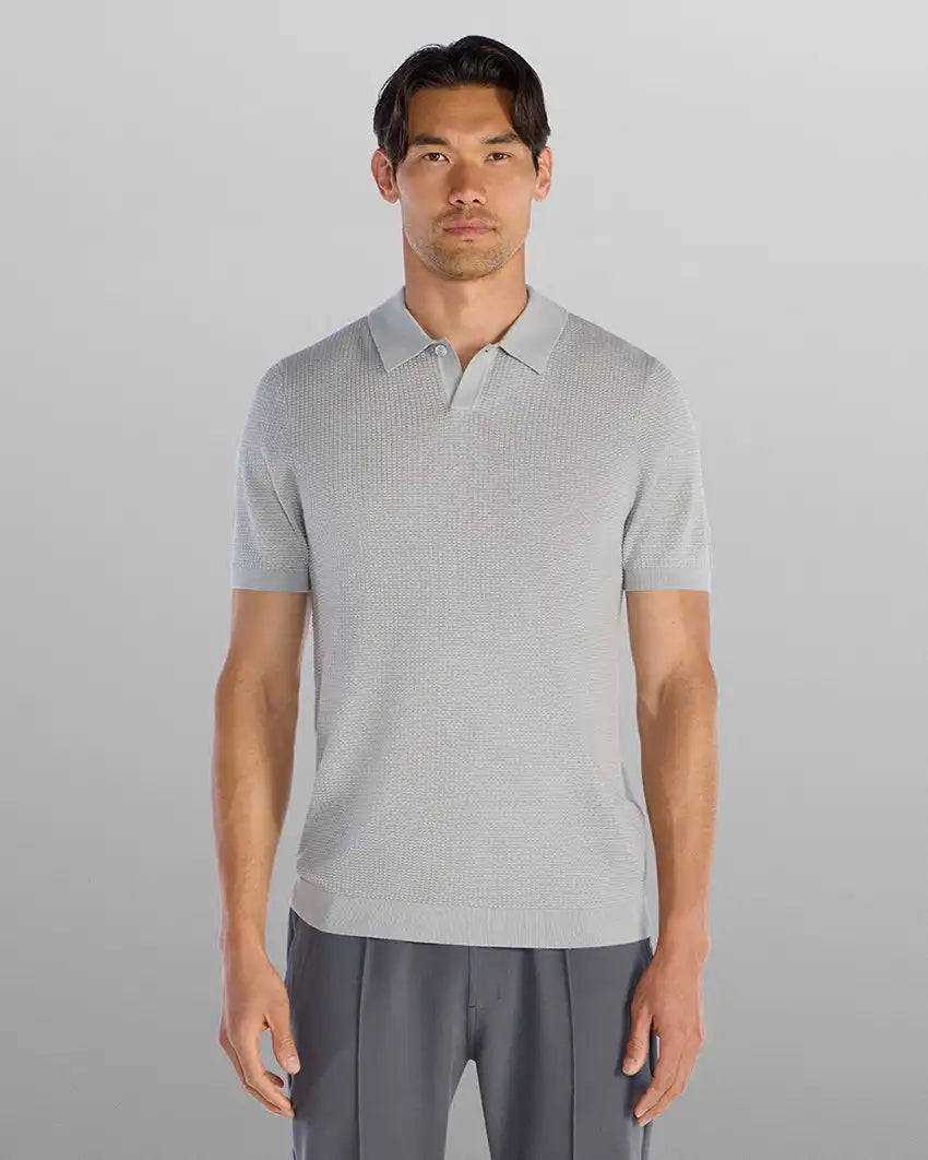 Textured Knit Polo