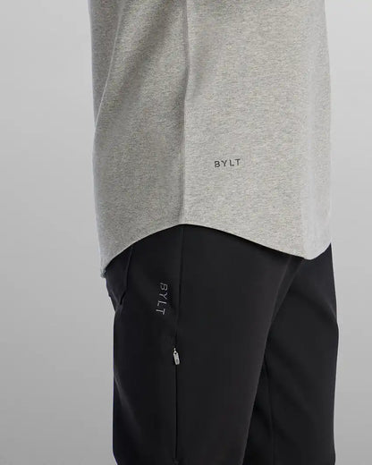 Henley Drop-Cut Long Sleeve: LUX